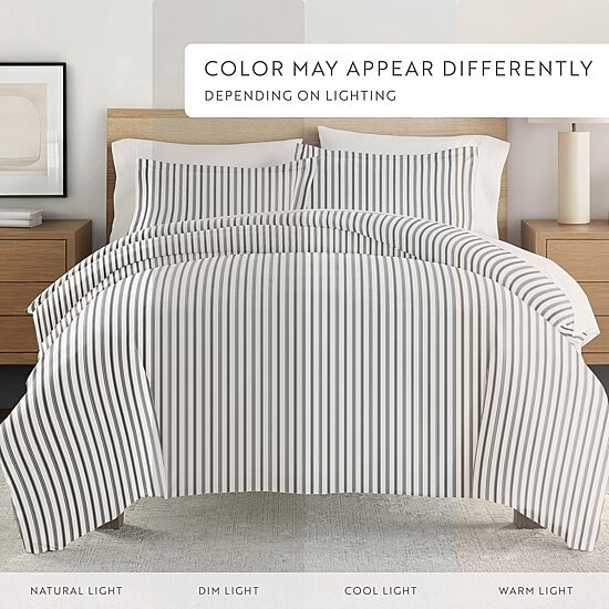 Casual Comfort Premium Ultra Soft Vertical Dreams  Duvet Cover Set
