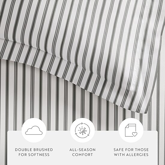 Casual Comfort Premium Ultra Soft Vertical Dreams  Duvet Cover Set