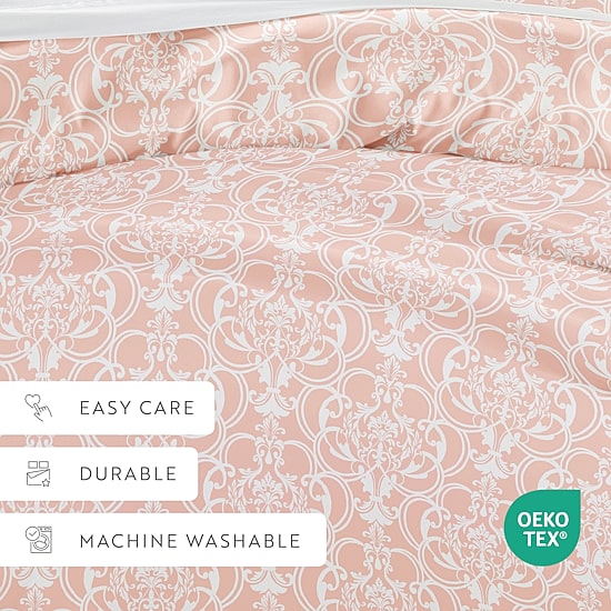 Casual Comfort Romantic Damask Pattern Oversized Duvet Cover Set