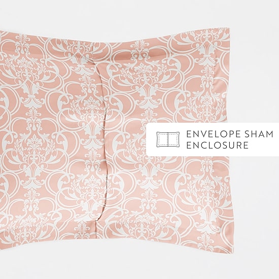 Casual Comfort Romantic Damask Pattern Oversized Duvet Cover Set