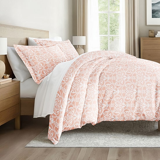 Casual Comfort Romantic Damask Pattern Oversized Duvet Cover Set