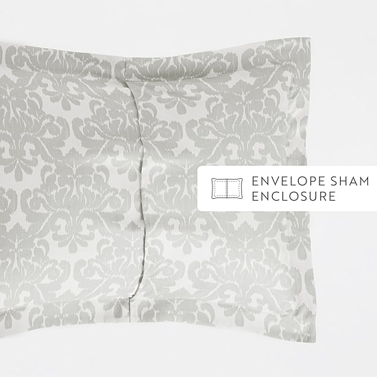 Casual Comfort Soft Damask Pattern Oversized Duvet Cover Set