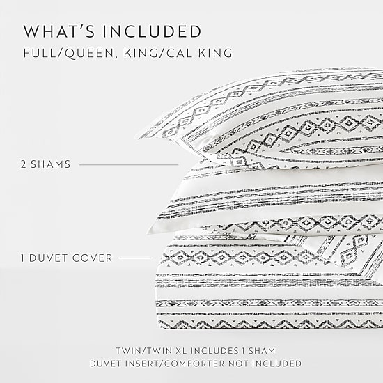 Casual Comfort Geo Threads Pattern Oversized Duvet Cover Set