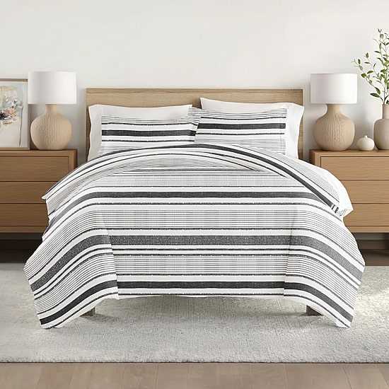 Casual Comfort Vintage Stripe Pattern Oversized Duvet Cover Set