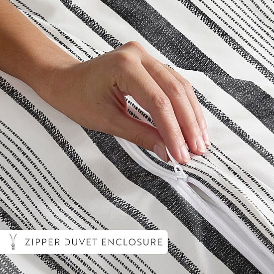 Casual Comfort Vintage Stripe Pattern Oversized Duvet Cover Set