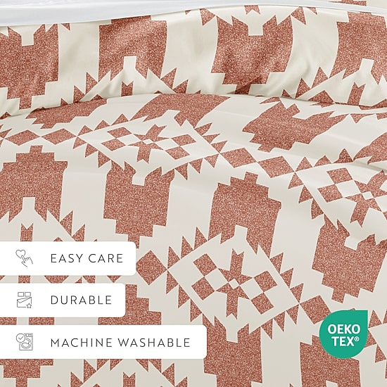 Casual Comfort Adobe Diamond Patterned Duvet Cover Set