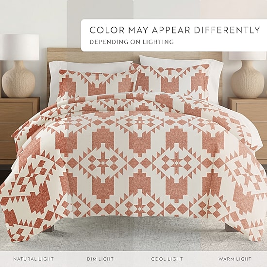 Casual Comfort Adobe Diamond Patterned Duvet Cover Set