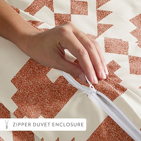 Casual Comfort Adobe Diamond Patterned Duvet Cover Set