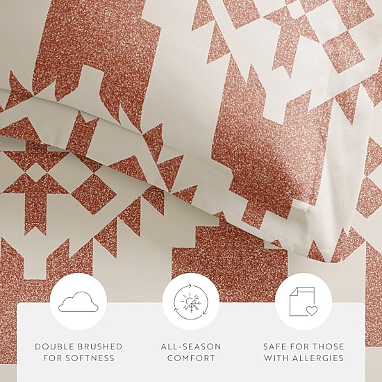 Casual Comfort Adobe Diamond Patterned Duvet Cover Set