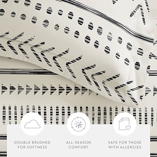 Casual Comfort Arrow Dreams Patterned Duvet Cover Set