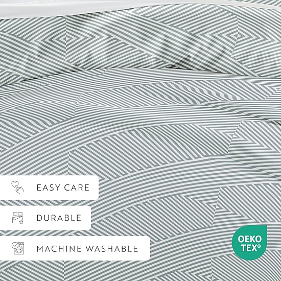 Casual Comfort Modern Diagonal Patterned Duvet Cover Set