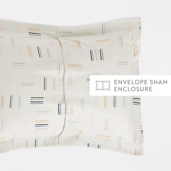 Casual Comfort Geo Dash Patterned Duvet Cover Set