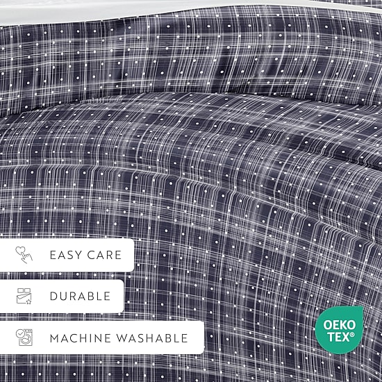 Casual Comfort Premium Ultra Soft Polka Dot Pattern Duvet Cover Set