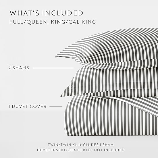 Casual Comfort Premium Ultra Soft Ribbon Pattern Duvet Cover Set