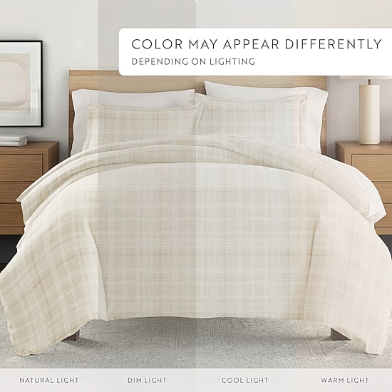 Casual Comfort™ Premium Ultra Soft Thatch Pattern Duvet Cover Set