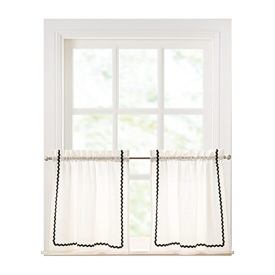 CURTIANWORKS Rita 2-pc. Rod Pocket Window Tier