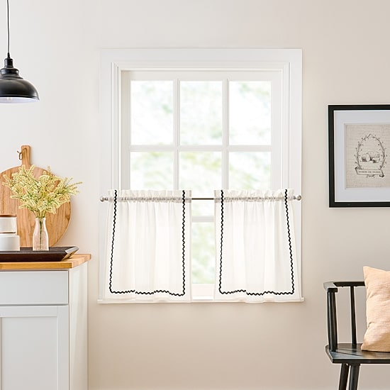 CURTIANWORKS Rita 2-pc. Rod Pocket Window Tier