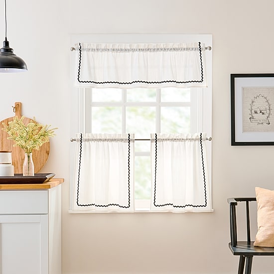 CURTIANWORKS Rita 2-pc. Rod Pocket Window Tier