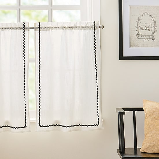 CURTIANWORKS Rita 2-pc. Rod Pocket Window Tier
