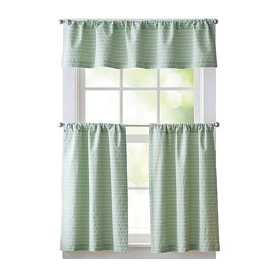 CURTAINWORKS Bridge 2-pc. Rod Pocket Window Tier