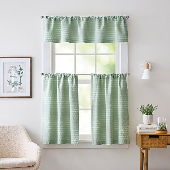 CURTAINWORKS Bridge 2-pc. Rod Pocket Window Tier