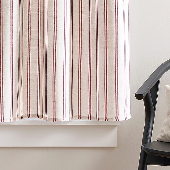 CURTAINWORKS Banner Stripe 3-pc. Rod Pocket Kitchen Curtains & Drapes Window Set