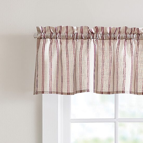 CURTAINWORKS Banner Stripe 3-pc. Rod Pocket Kitchen Curtains & Drapes Window Set