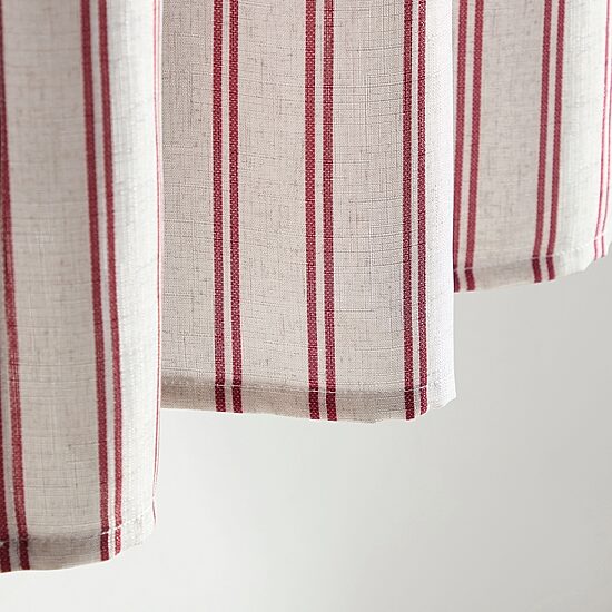CURTAINWORKS Banner Stripe 3-pc. Rod Pocket Kitchen Curtains & Drapes Window Set