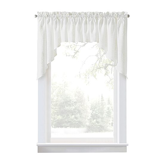 CURTIANWORKS Grace Floral Rod Pocket Valance