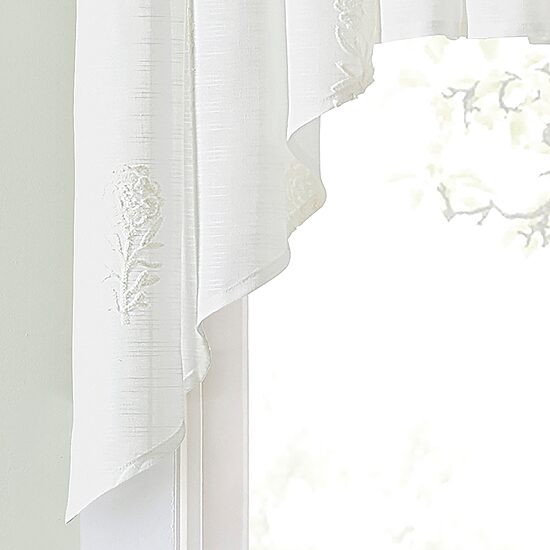 CURTIANWORKS Grace Floral Rod Pocket Valance
