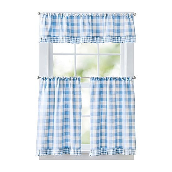 CURTIANWORKS Buffalo 2-pc. Rod Pocket Window Tier