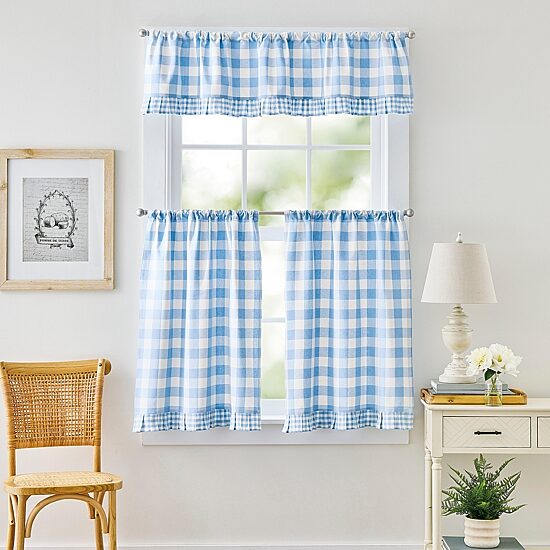 CURTIANWORKS Buffalo 2-pc. Rod Pocket Window Tier