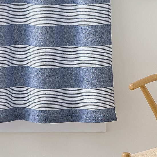 CURTIANWORKS Denim Yarn Dye 2-pc. Rod Pocket Window Tier