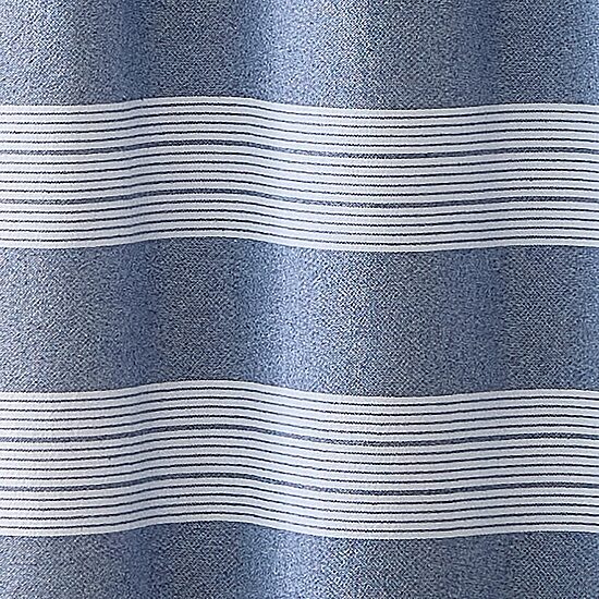 CURTIANWORKS Denim Yarn Dye 2-pc. Rod Pocket Window Tier