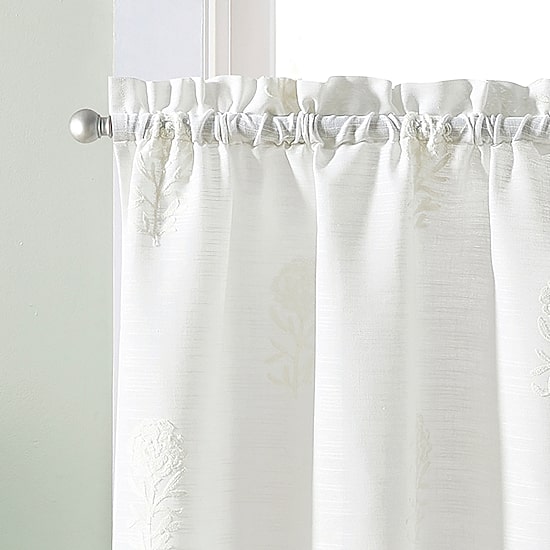 CURTIANWORKS Grace Floral 2-pc. Rod Pocket Window Tier