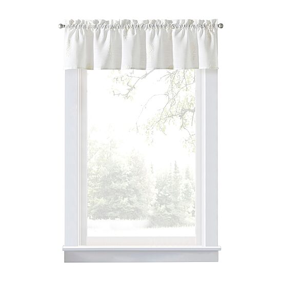 CURTIANWORKS Grace Floral Rod Pocket Tailored Valance