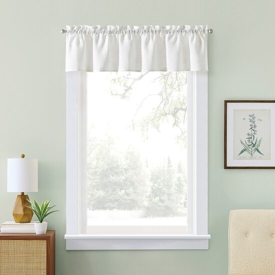 CURTIANWORKS Grace Floral Rod Pocket Tailored Valance