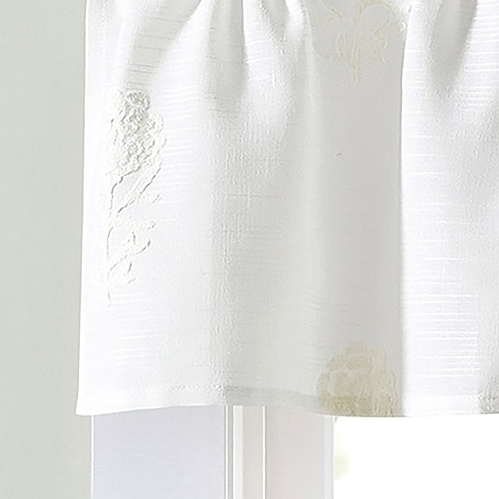 CURTIANWORKS Grace Floral Rod Pocket Tailored Valance