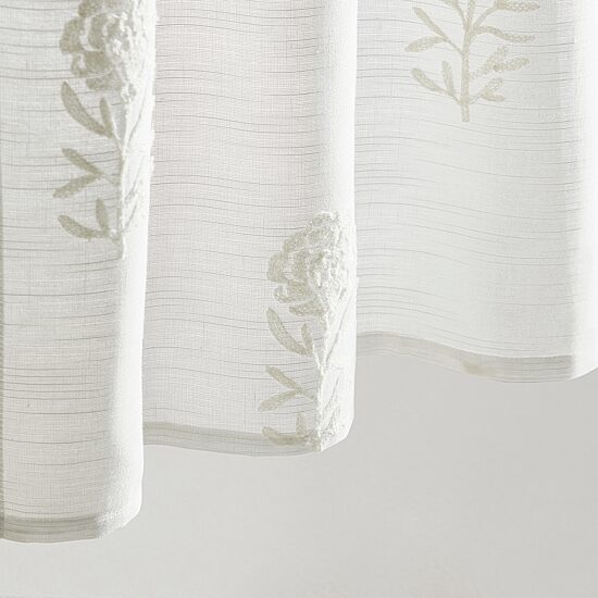 CURTIANWORKS Grace Floral Rod Pocket Tailored Valance