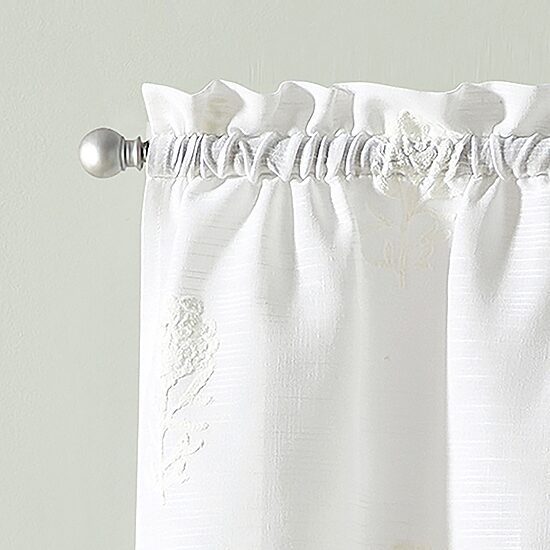 CURTIANWORKS Grace Floral Rod Pocket Tailored Valance