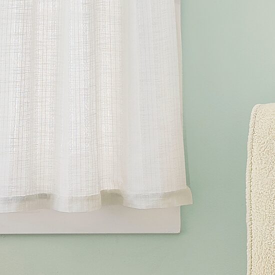 CURTAINWORKS Tie Tab Woven Stripe 2-pc. Rod Pocket Window Tier