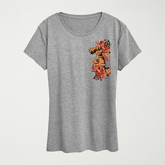 Wayfinder Womens Crew Neck Short Sleeve Regular Fit Moana Graphic T-Shirt