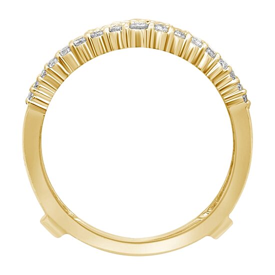 Womens 3/8 CT. T.W. Natural White Diamond 14K Gold Ring Guard