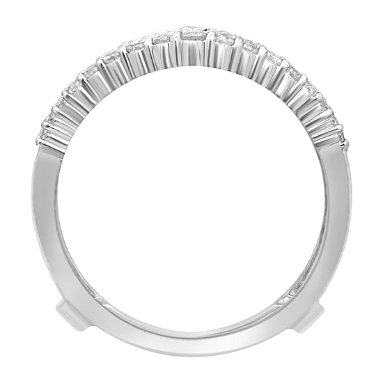 Womens 3/8 CT. T.W. Natural White Diamond 14K Gold Ring Guard