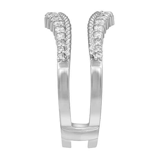 Womens 3/8 CT. T.W. Natural White Diamond 14K Gold Ring Guard