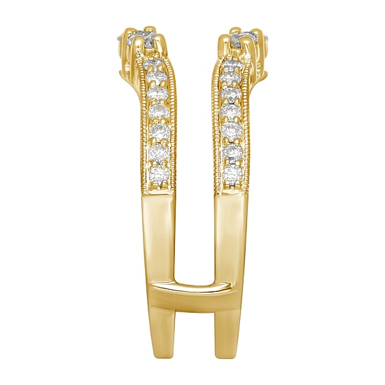 Womens 3/4 CT. T.W. Natural White Diamond 14K Gold Ring Guard