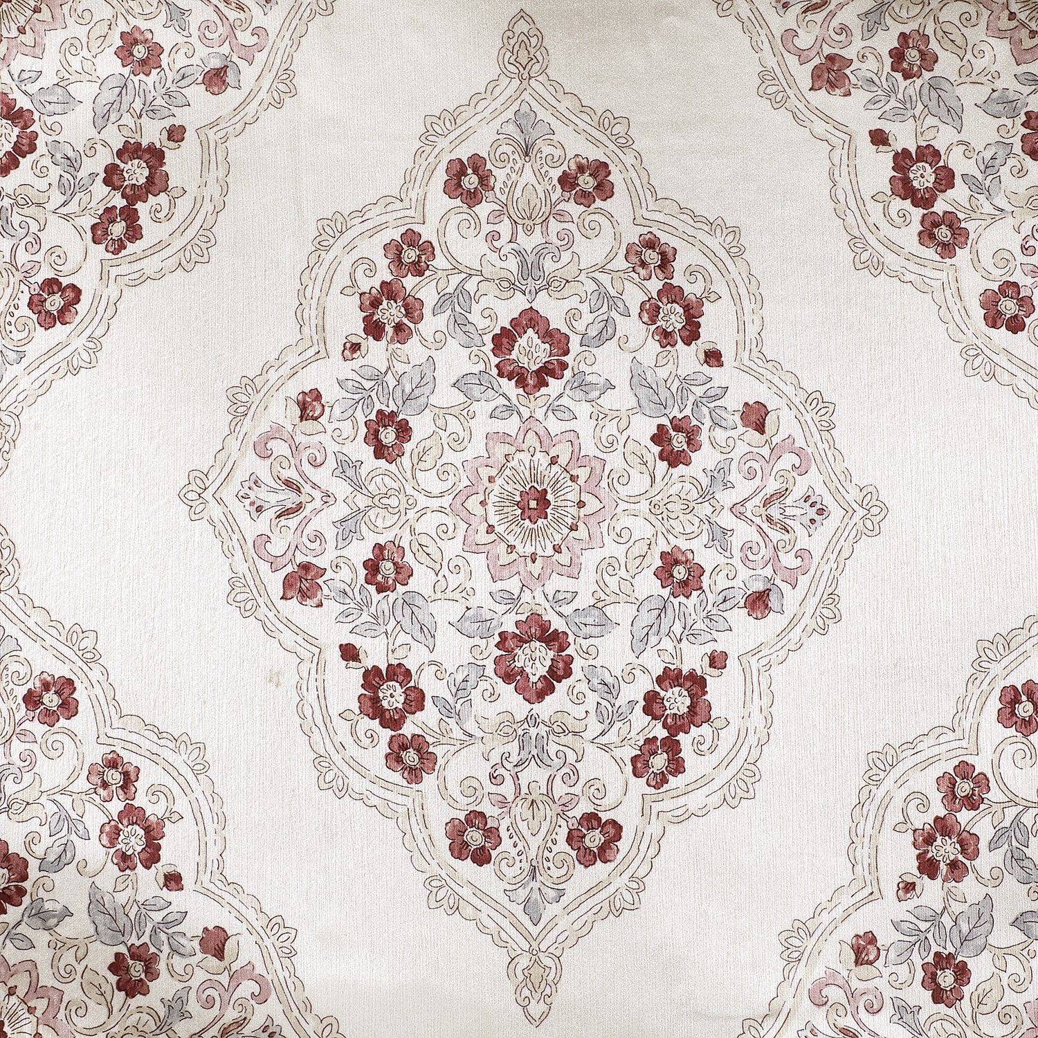 Regal Home Regency Medallion Rod Pocket Waterfall Valance