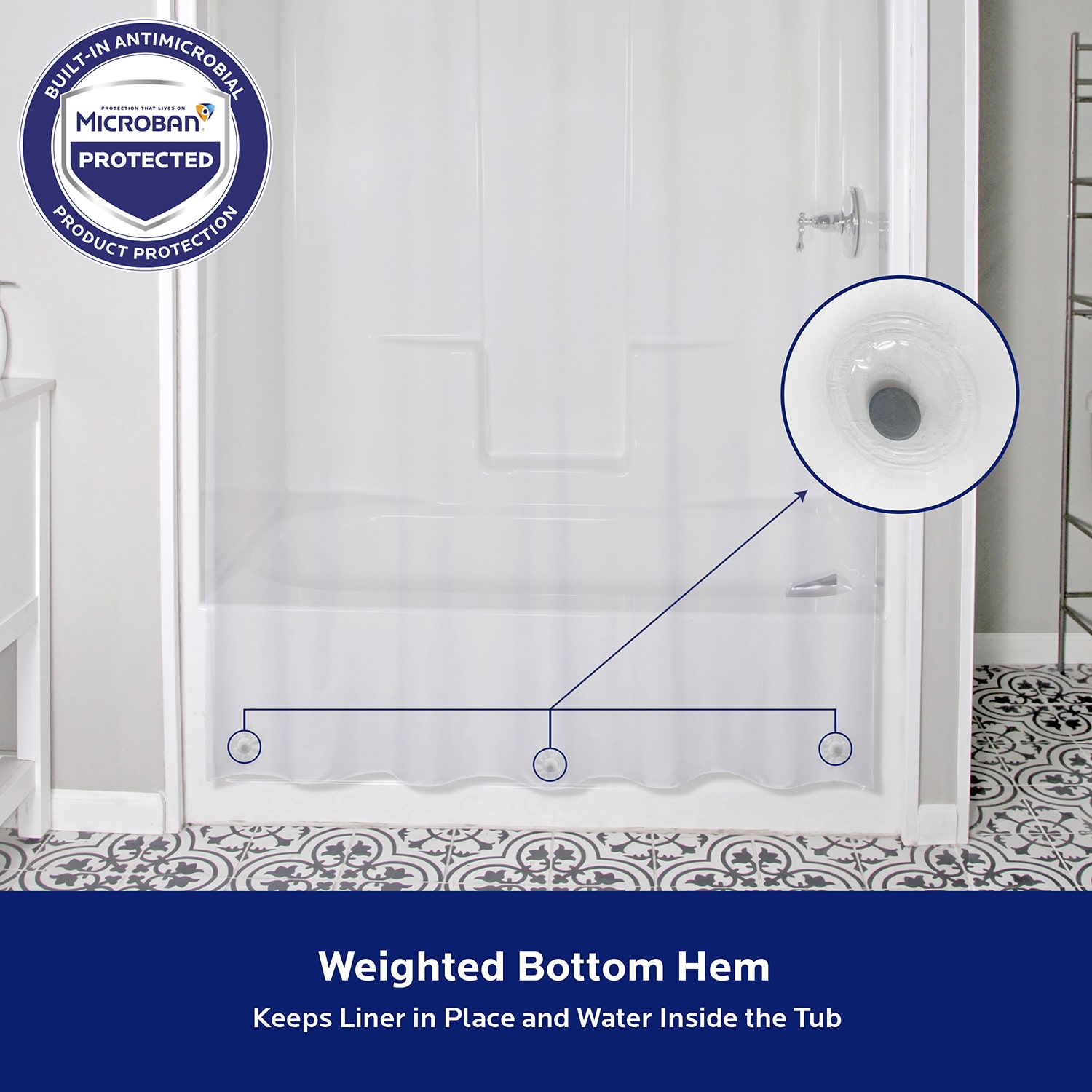Kenney PEVA. Shower Curtain Liner