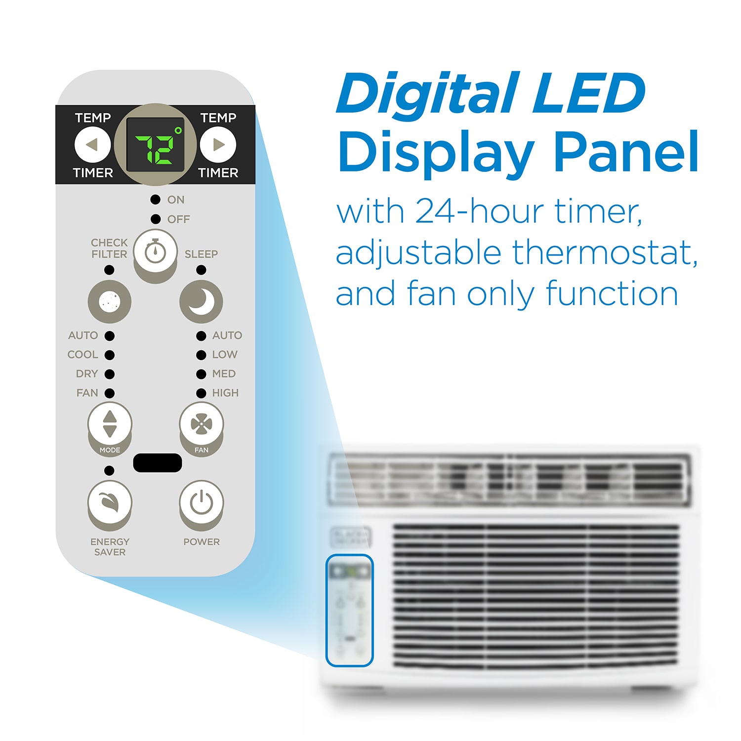 Black+Decker 8000 Btu Ac Window A/C