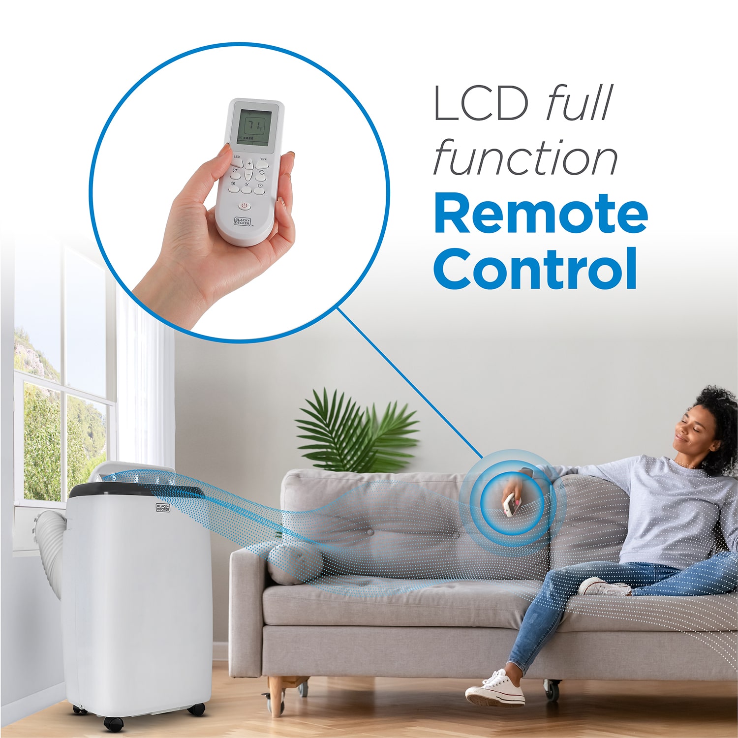 Black+Decker 12000 Btu Portable Air Conditioner With Remote Control White